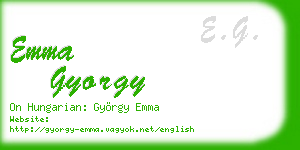 emma gyorgy business card