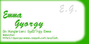 emma gyorgy business card